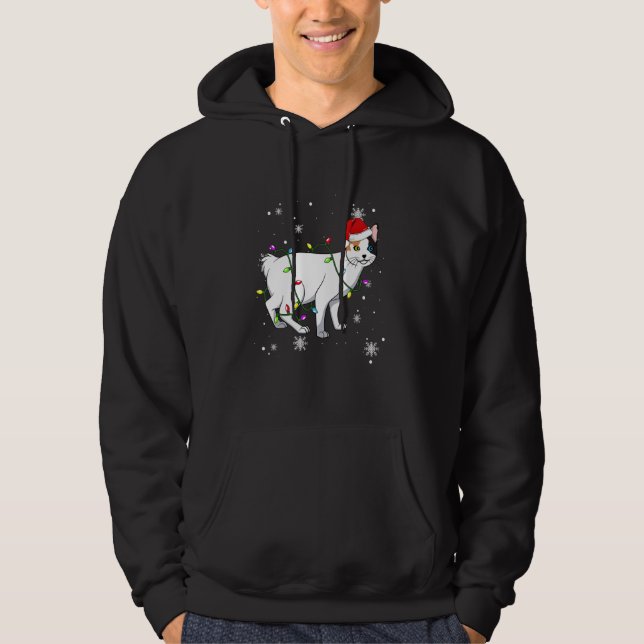 Sudadera Japanese Bobtail Cat Christmas Lights Christmas Ca (Anverso)