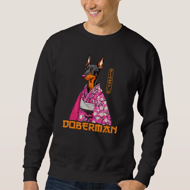 Sudadera Japanese Doberman Pinscher Wearing Kimono Japan Ka (Anverso)