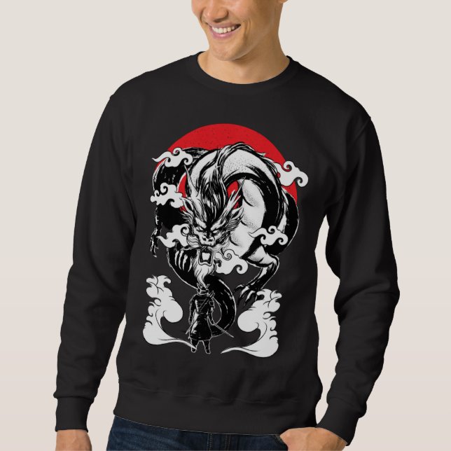 Sudadera Japanese Dragon Tradition Asian Tokyo Dragon Kanji (Anverso)