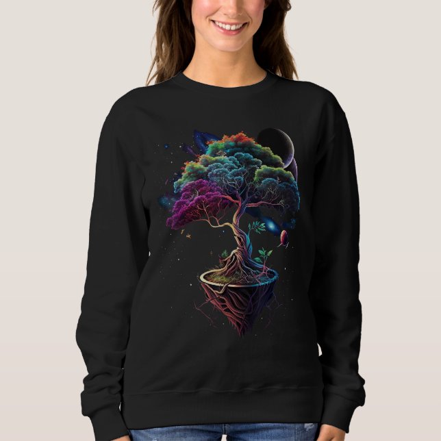 Sudadera Japanese Outer Space Miniature tree on Galaxy Bons (Anverso)