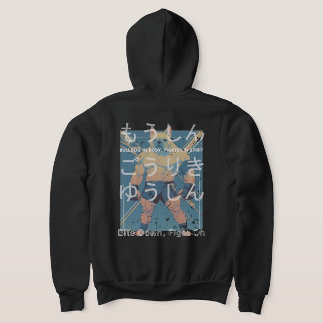 Sudadera Japanese Retro Anime Bulldog MMA Mixed Martial Art (Distribución Reverso )
