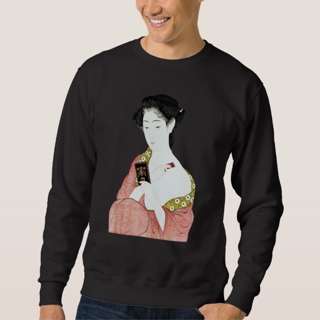 Sudadera Japanese Woman Geisha Shin hanga Ukiyo e Japanese  (Anverso)
