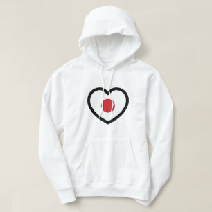 Sudadera Japón   Corazón de la bandera japonesa