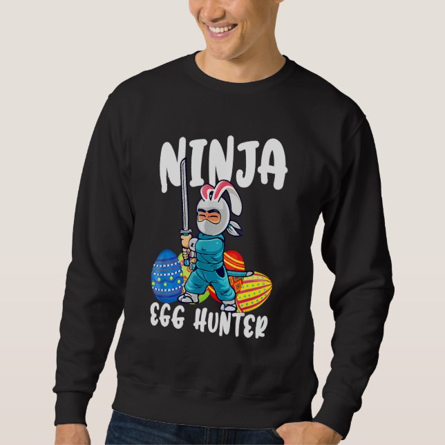 Sudadera Japón Cute Ninja: cazador de huevos feliz Día de P (Anverso)