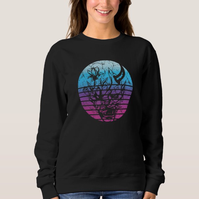 Sudadera Japón Demon Face Mask Devil Oni Vaporwave Aesth (Anverso)