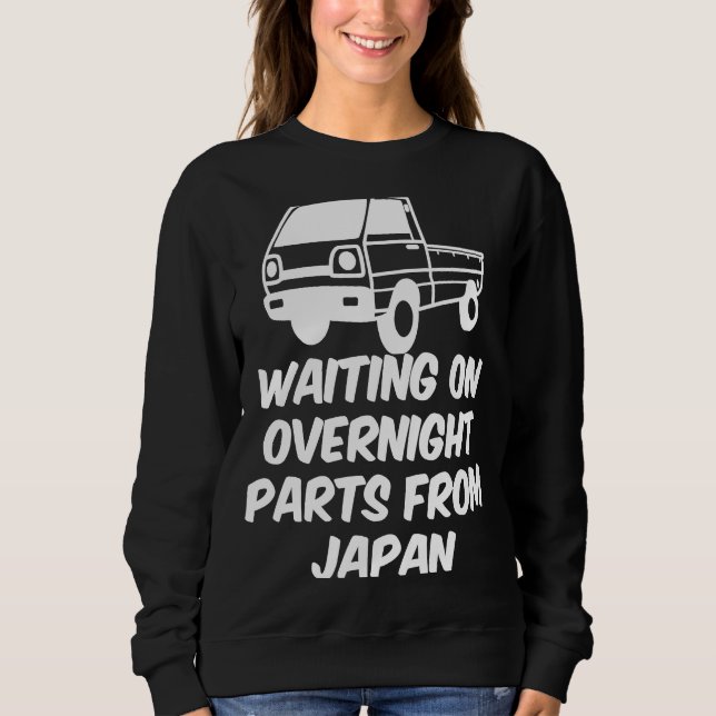 Sudadera Japón Esperando por las partes Mini Camión Kei 4wd (Anverso)