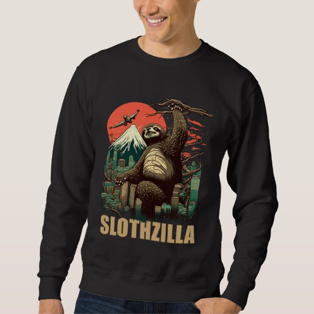 Sudadera Japón Kaiju Perezoso Slothzilla (Anverso)