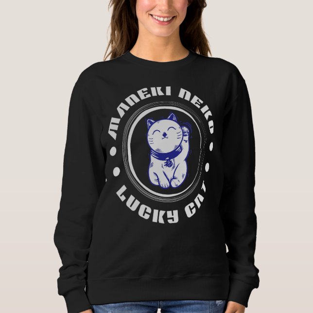 Sudadera Japonés Beckoning Cat Waving Arle Lucky Cat Good L (Anverso)