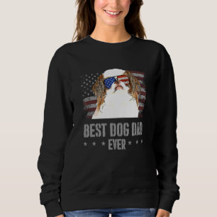 Sudadera Japonés Chin Mejor Perro Papá Nunca Retro Estadoun