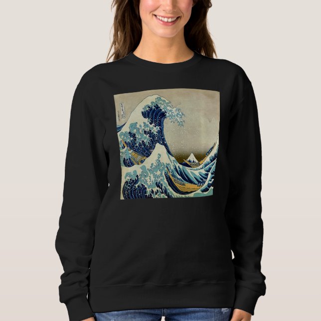 Sudadera Japonés Kanagawa La Gran Ola Hokusai (Anverso)