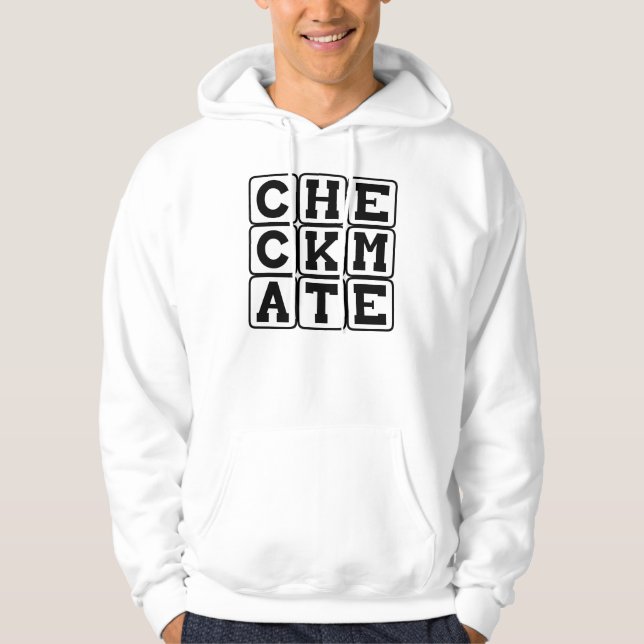 Sudadera Jaque mate, movimiento final de ajedrez (Anverso)