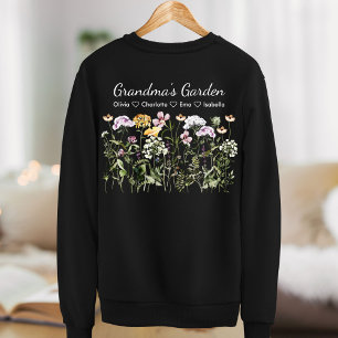 Sudadera Jardín de flores silvestres personalizado de la ab