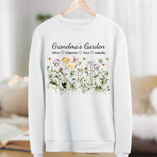 Sudadera Jardín de Flores Silvestres Personalizado para el 