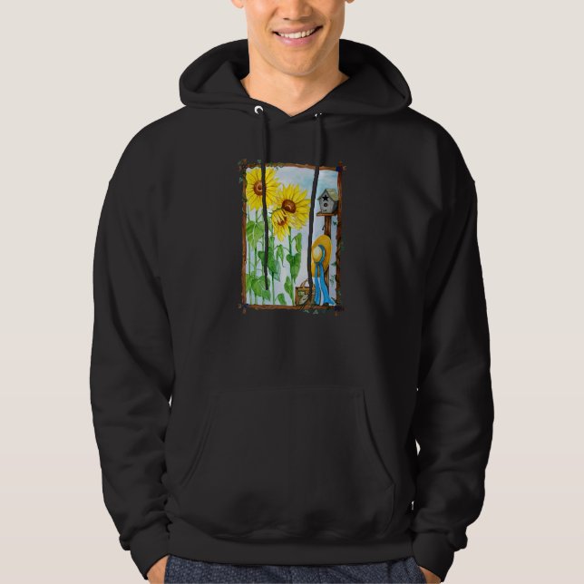 Sudadera Jardín de girasoles de verano (Anverso)