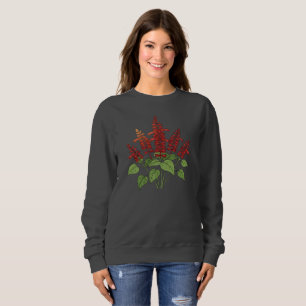 Sudadera Jardín Flor - Salvia Roja Camiseta Botánica