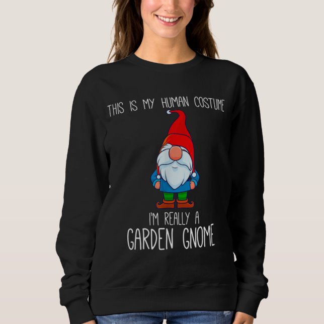 Sudadera Jardín Gnome Costume Halloween (Anverso)