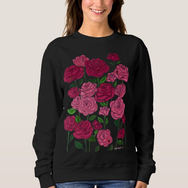 Sudadera Jardín Rosa (Anverso)