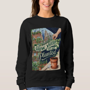 Sudadera Jardín Urbano Lover u2013 Crece donde estás Pla