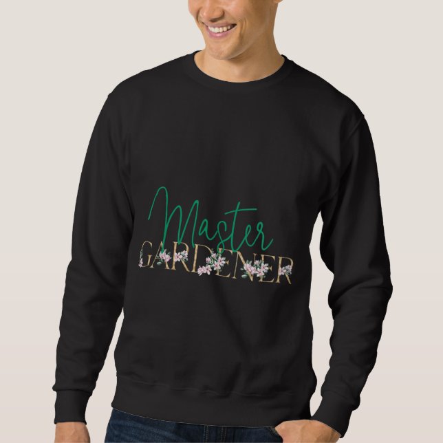 Sudadera Jardiner maestro con texto único de flores para ja (Anverso)
