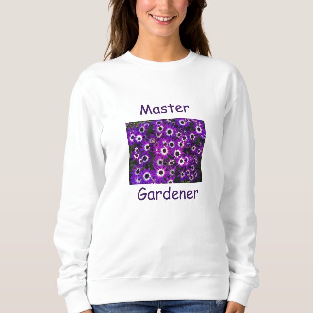 Sudadera Jardiner Maestro Hermosa Flor Púrpura (Anverso)