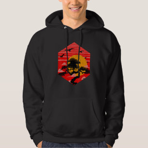 Sudadera Jardinería budista zen atardecer estético japonés 