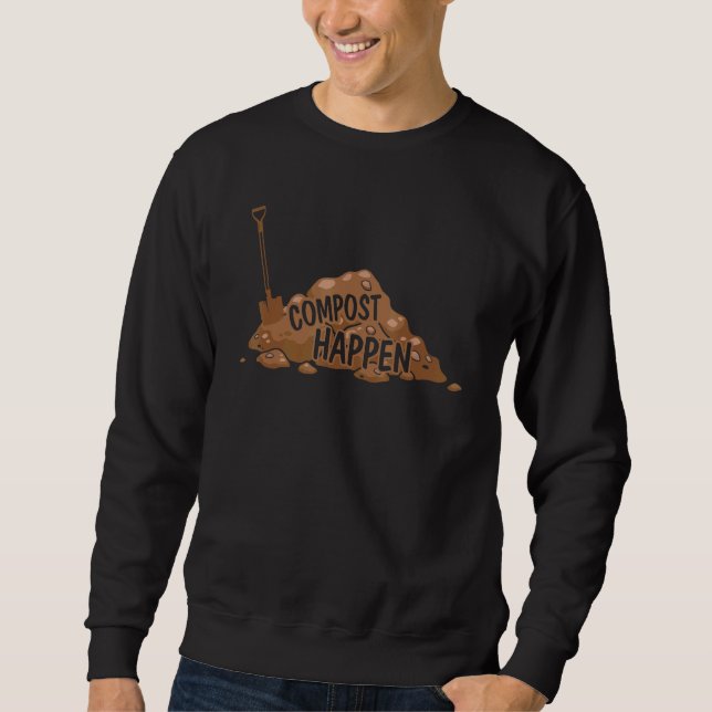 Sudadera Jardinería de Cactus Suculento Compost Happens L (Anverso)