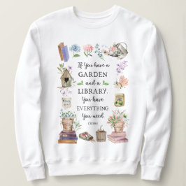 Sudadera Jardinería y Biblioteca Cotizando Jardín Floral