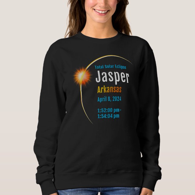 Sudadera Jasper Arkansas Ar Total Solar Eclipse 2024 1 (Anverso)
