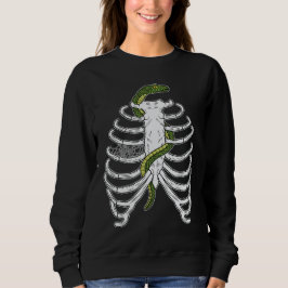 Sudadera Jaula de costillas humana de dibujos animados con