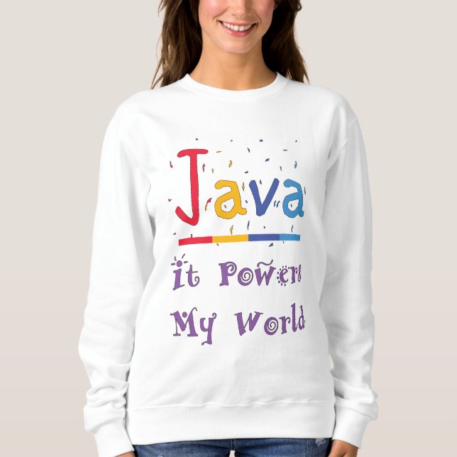 Sudadera Java impulsa mi mundo (Anverso)