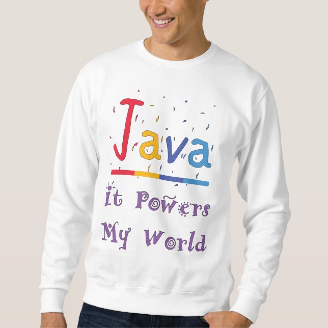 Sudadera Java impulsa mi mundo (Anverso)