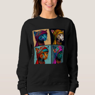 Sudadera Javanese Cat Pop Illustration Colorful Animal Men