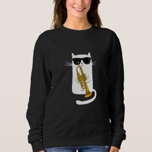 Sudadera Jazz Cat Live Esta Noche Guay Smooth Trumpet Jugan