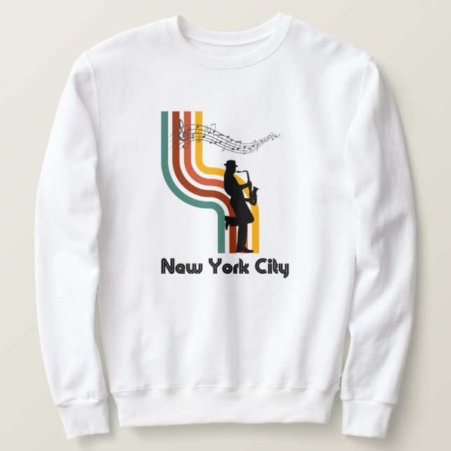 Sudadera Jazz en Nueva York (Anverso del diseño)