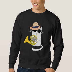 Sudadera Jazz Funk & Soul Gato Genial y Divertido Tocando C