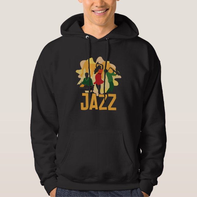 Sudadera Jazz Musician Orchestra Saxophone Piano Trombone P (Anverso)
