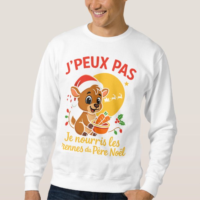Sudadera Je Nourris Les Rennes du Père Noël (Anverso)