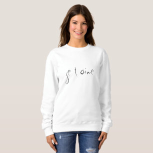 Sudadera Je t’aime Te amo en blanco gótico francés