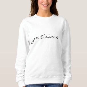 Sudadera Je t’aime Te amo en la Moda francesa Blanco