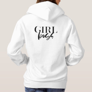 Sudadera Jefe Chica Premium   Texto negro moderno Ultra