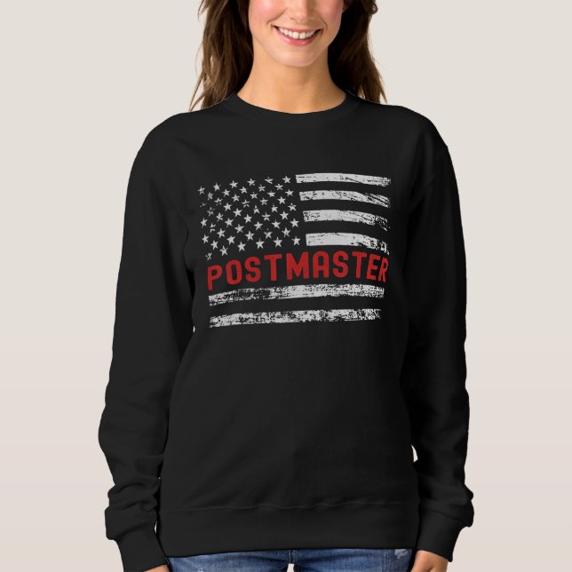 Sudadera Jefe de Correos Bandera de EE. UU. Profesión Títul (Anverso)