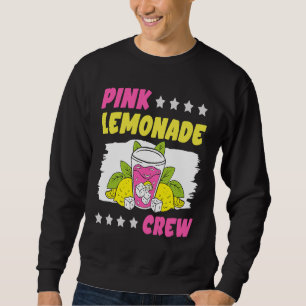 Sudadera Jefe de jugo de limón rosa de la tripulación de Le