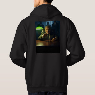 Sudadera Jefe de la espalda de la camiseta negra encapuchad