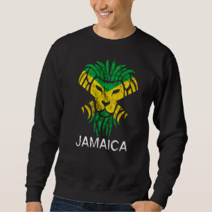 Sudadera Jefe de León Tropical De Jamaica Orgulloso Raíces