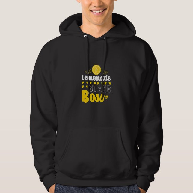 Sudadera Jefe de Puesto de Limonada Jugo de Limón (Anverso)