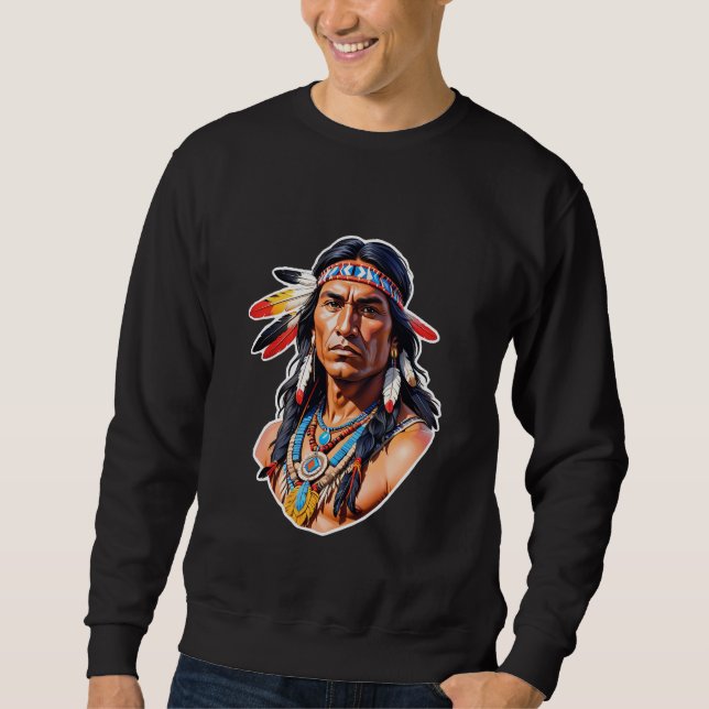 Sudadera Jefe indio americano nativo (Anverso)