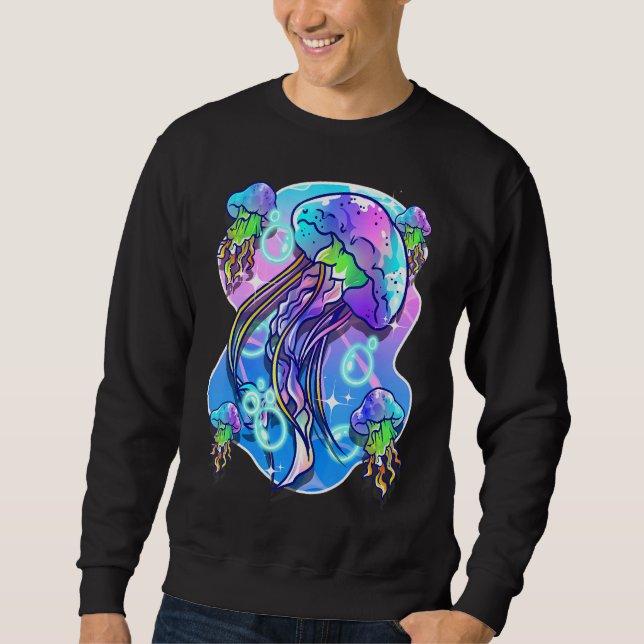 Sudadera Jellyfish Retro Marine Life Jellyfish (Anverso)