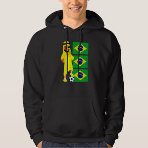 Sudadera Jeque Brasileño Bandera De Brasil Fútbol
