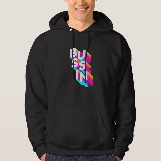 Sudadera Jerga de memes virales de Bussin Relacionable (Anverso)