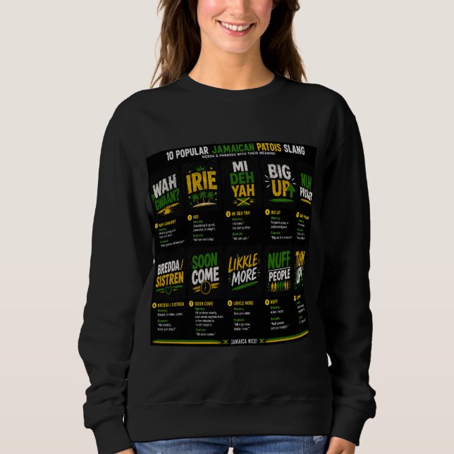 Sudadera Jerga del Patois Jamaicano (Anverso)